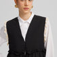 Camicia lunga con gilet e nappine