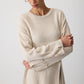 Completo in maglia a costine con bottoni