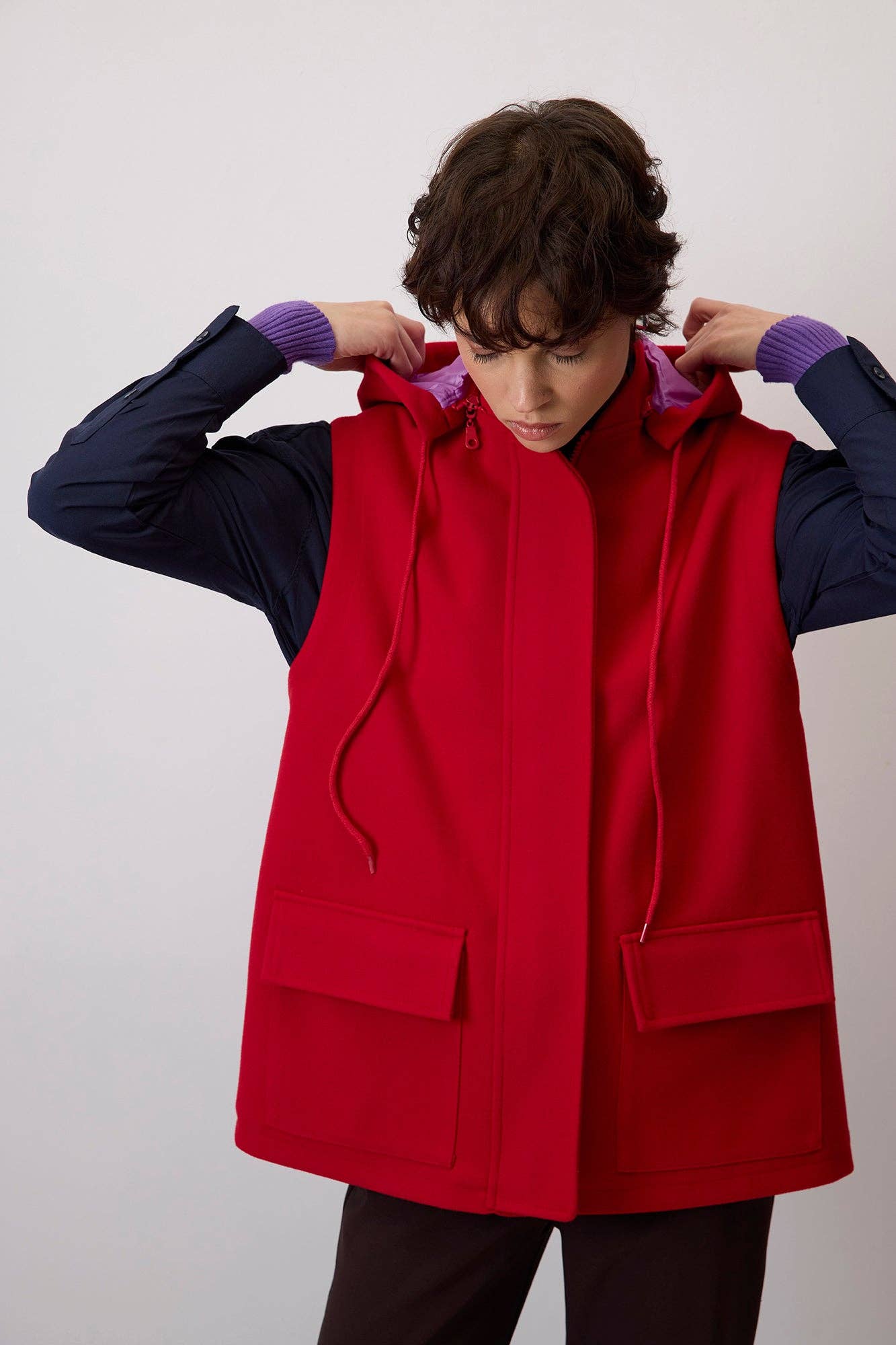 Gilet con cappuccio Cachet