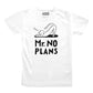 T-shirt unisex Mr. No Plans con stampa gatto