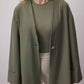 Giacca in gabardine verde oliva a un bottone