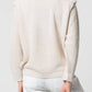 Maglione in maglia con trecce e spalle strutturate
