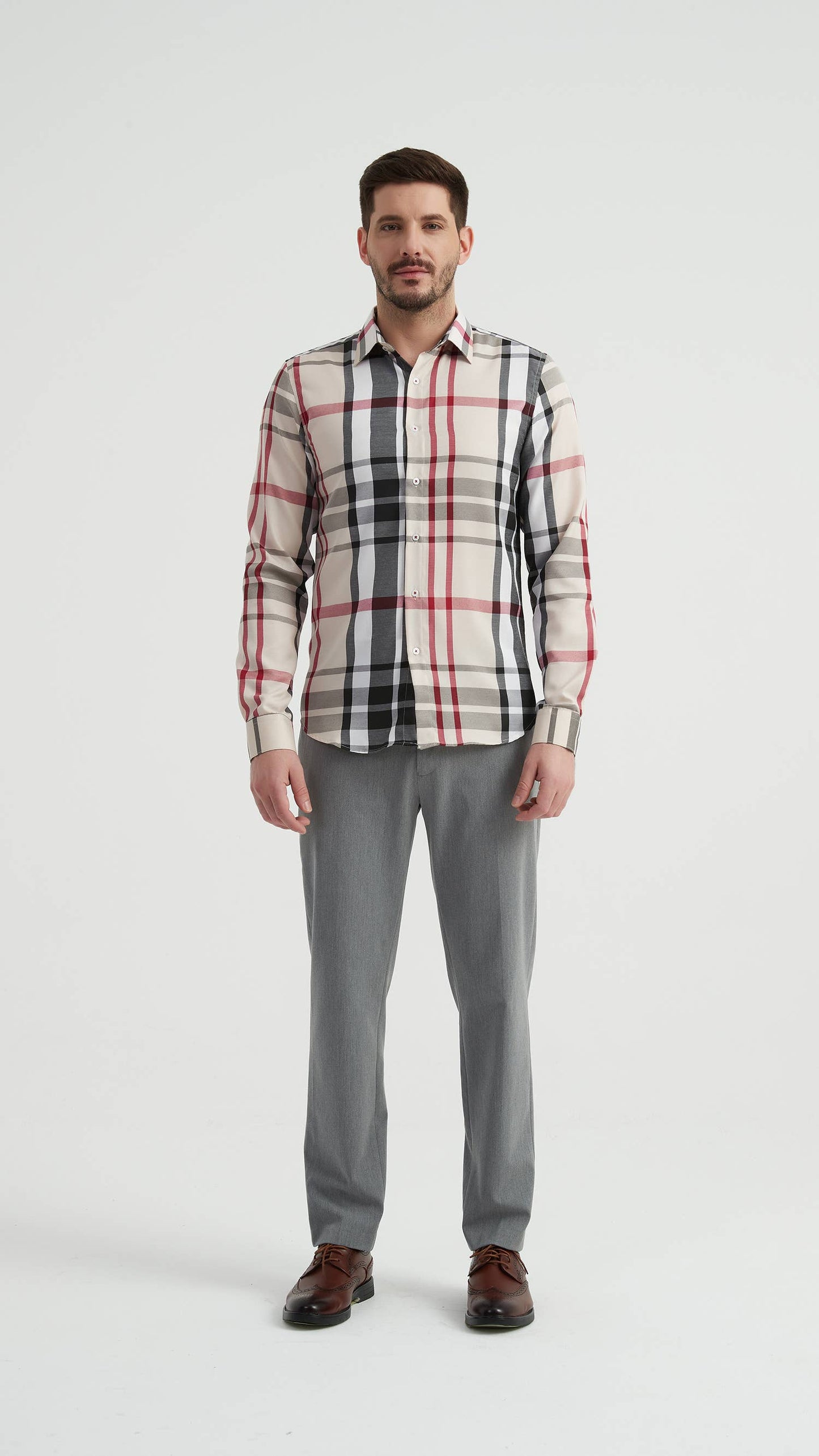 Camicia slim fit a quadri tartan