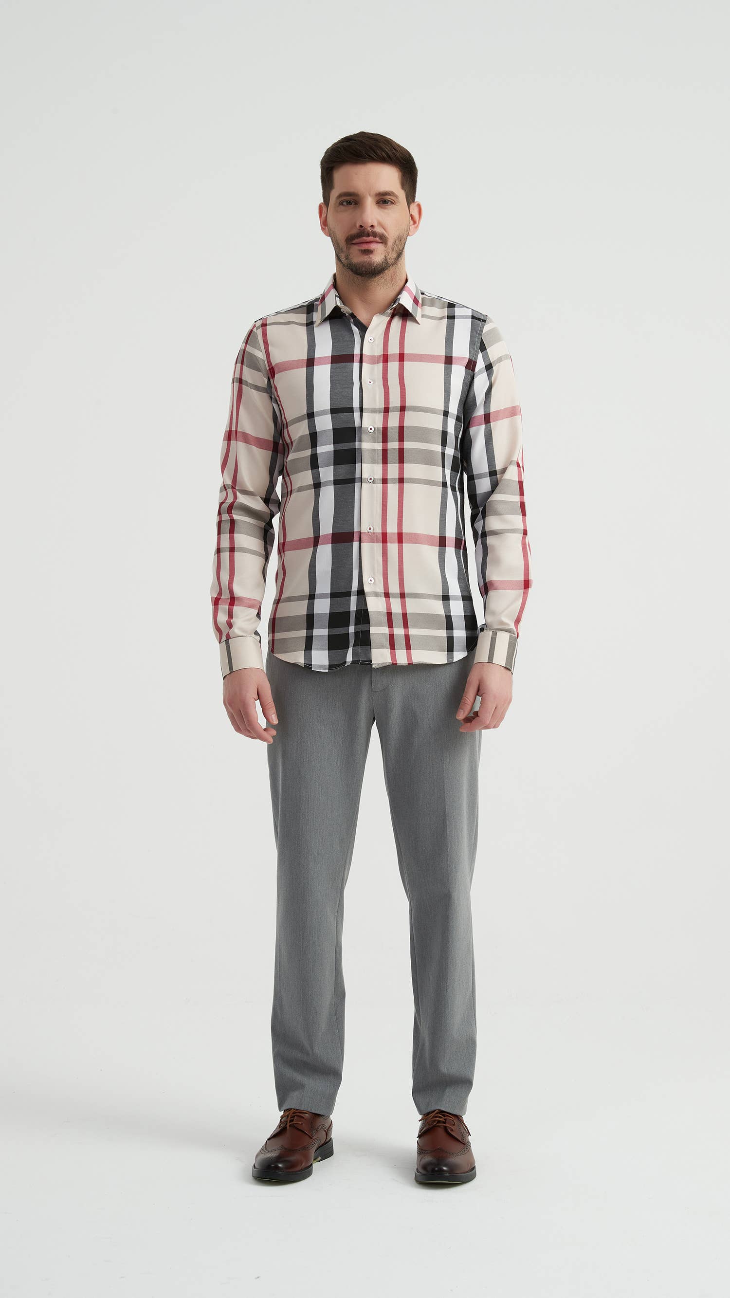Camicia slim fit a quadri tartan