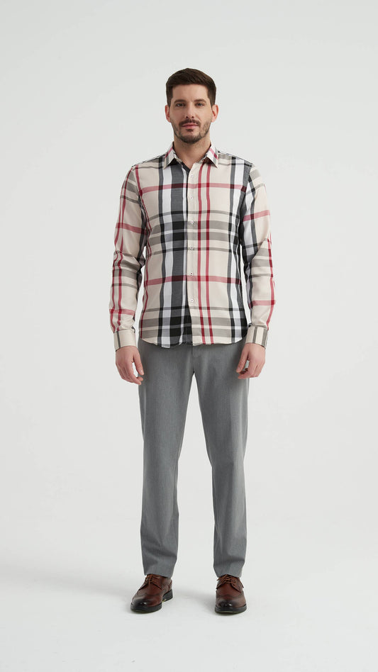 Camicia slim fit a quadri tartan