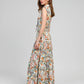 Abito lungo Felicity ecru a fantasia floreale
