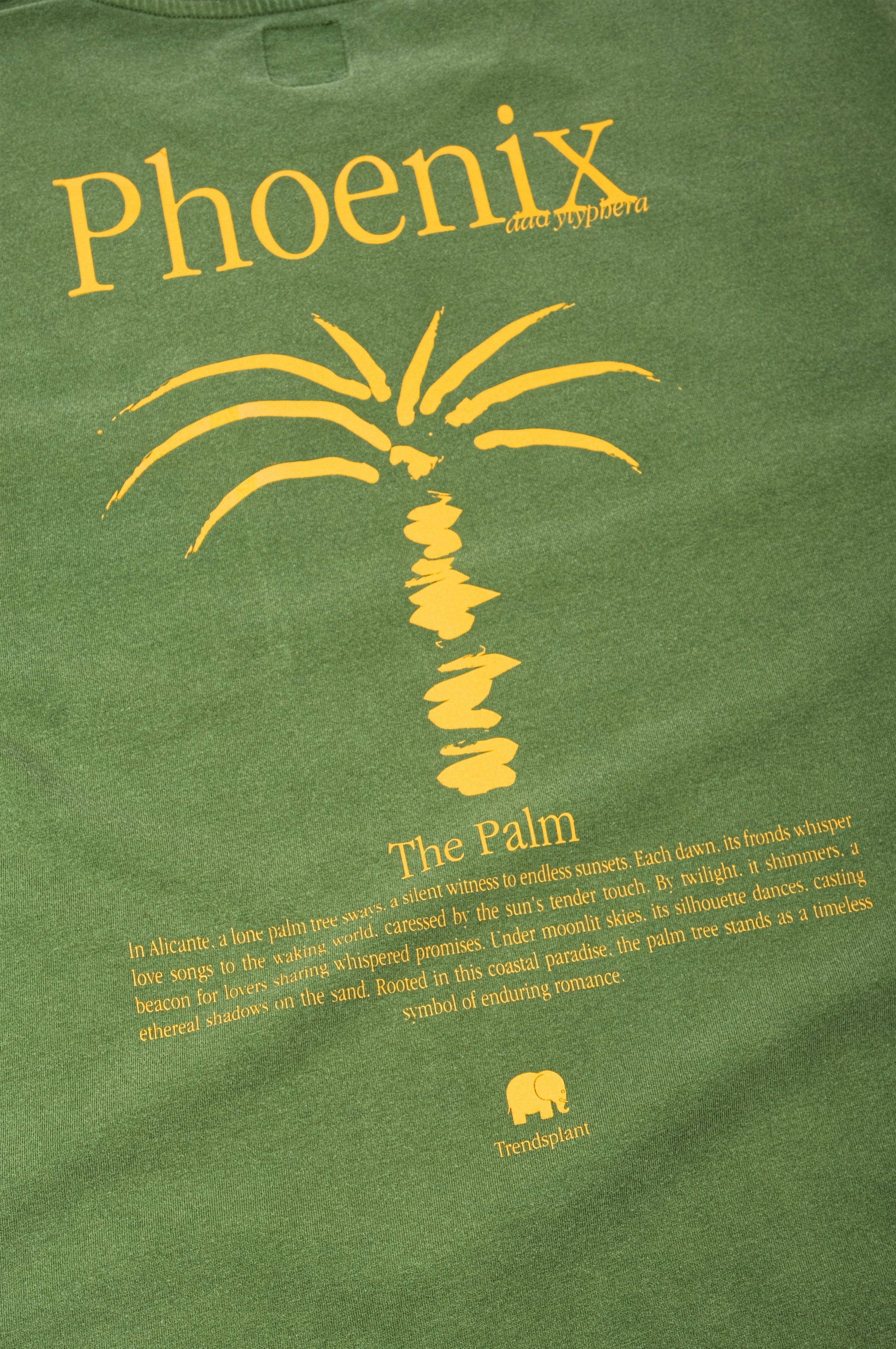 T-shirt pigmentata Phoenix Pinnas verde