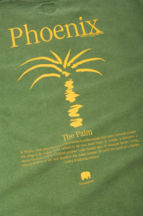 T-shirt pigmentata Phoenix Pinnas verde