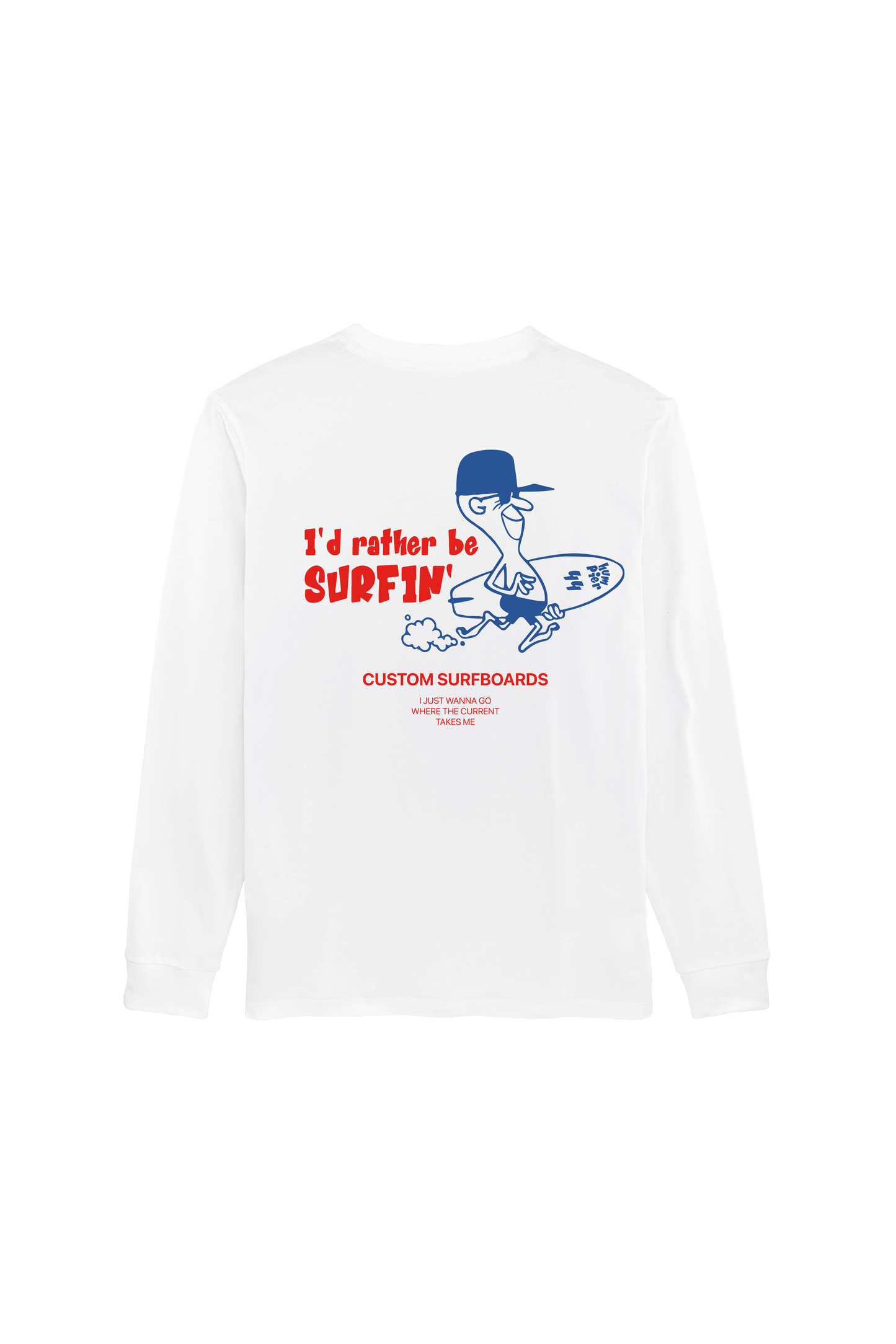 T-shirt Surfin a maniche lunghe in cotone biologico