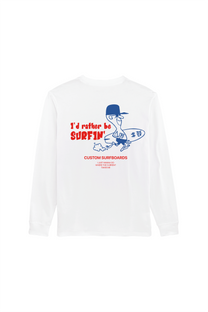 T-shirt Surfin a maniche lunghe in cotone biologico