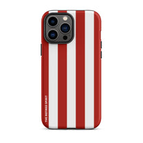 Custodia robusta a righe rosse per iPhone