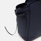 Borsa shopper in ecopelle con doppio manico e tracolla