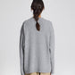 Cardigan Edith in lana d’agnello grigio mélange