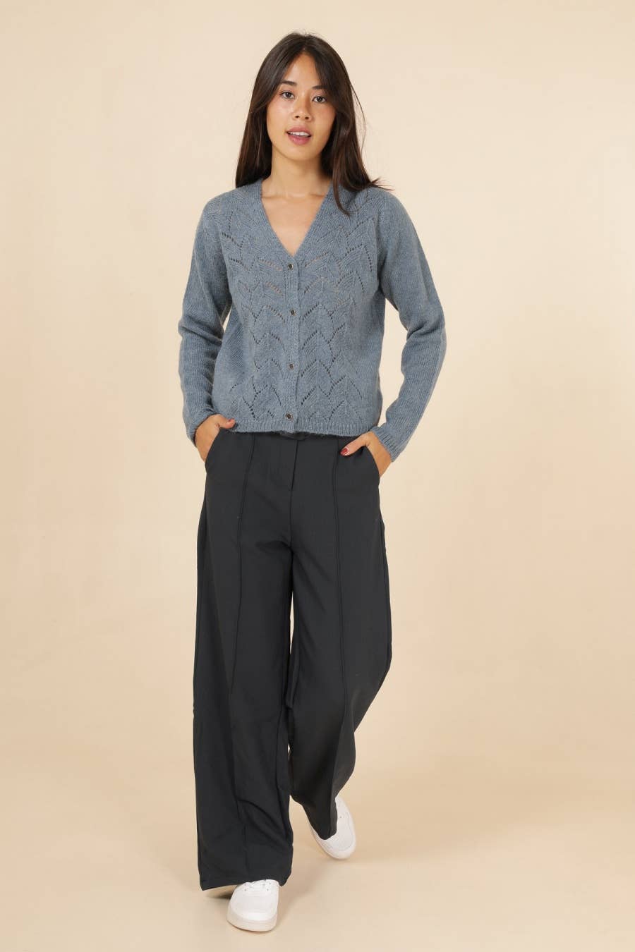 Cardigan Maddy in mohair traforato
