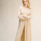 Cardigan lungo aperto in misto cashmere da donna