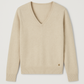 Maglione a Scollo a V in Lana e Cashmere