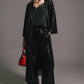 Kimono lungo con paillettes nero