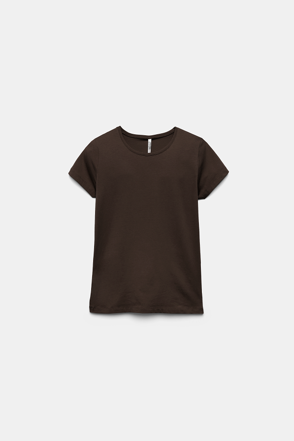 T-shirt basic in cotone a girocollo