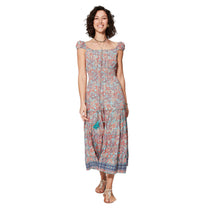 Abito lungo estivo boho con fantasia paisley