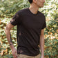 T-shirt Sostenibile con Taschino in Cotone Riciclato Color Tartufo