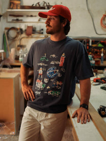 T-shirt oversize Costa da Morte con stampa