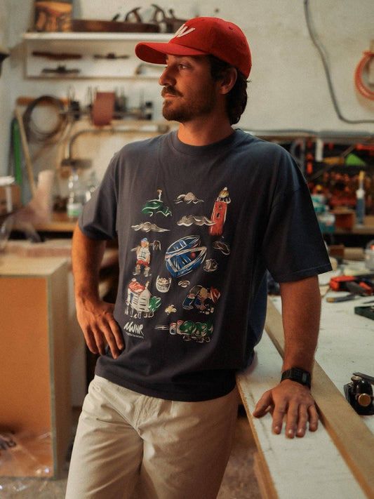 T-shirt oversize Costa da Morte con stampa