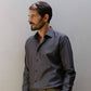 Camicia elegante grigia slim fit in cotone biologico