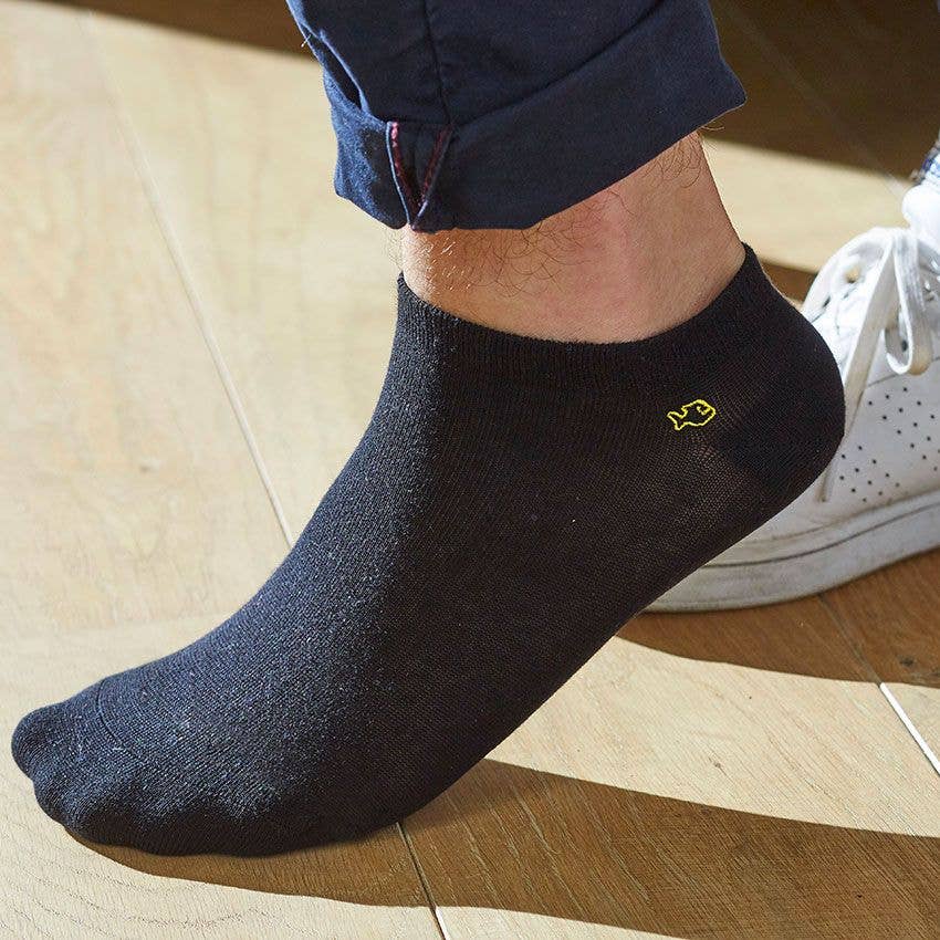 Calzini alla caviglia unisex in cotone pettinato neri