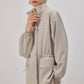Giacca con zip e collo dritto