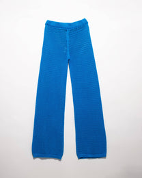 Pantaloni in cotone fine all’uncinetto