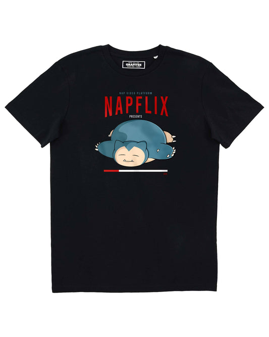 T-shirt Napflix in cotone biologico con grafica divertente