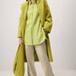 Camicia in crepe oversize verde