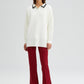 Maglione in maglia con colletto crochet