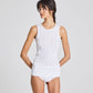 Top a costine in cotone biologico Alberte bianco
