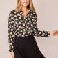 Camicia slim a margherite stile giungla