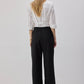 Pantaloni neri con cuciture a contrasto