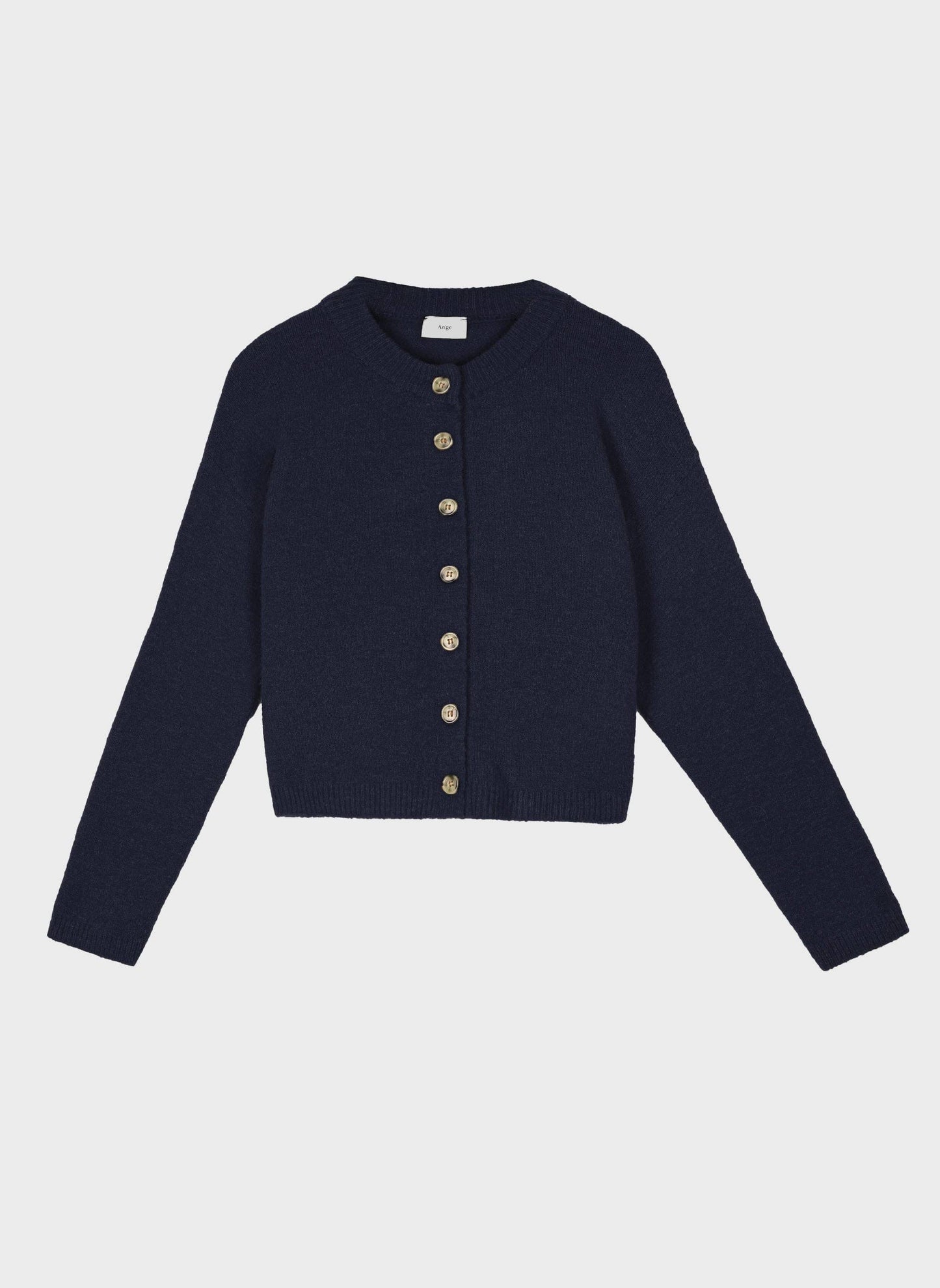 Cardigan corto a maglia blu navy Letiana