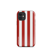 Custodia robusta a righe rosse per iPhone