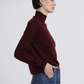 Top a collo alto in maglia morbida