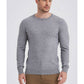 Maglione girocollo grigio effetto cashmere da uomo