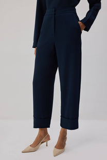 Pantaloni a vita alta a gamba ampia