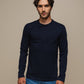 Maglia uomo girocollo a manica lunga in cotone e poliestere