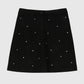 Gonna mini nera con strass