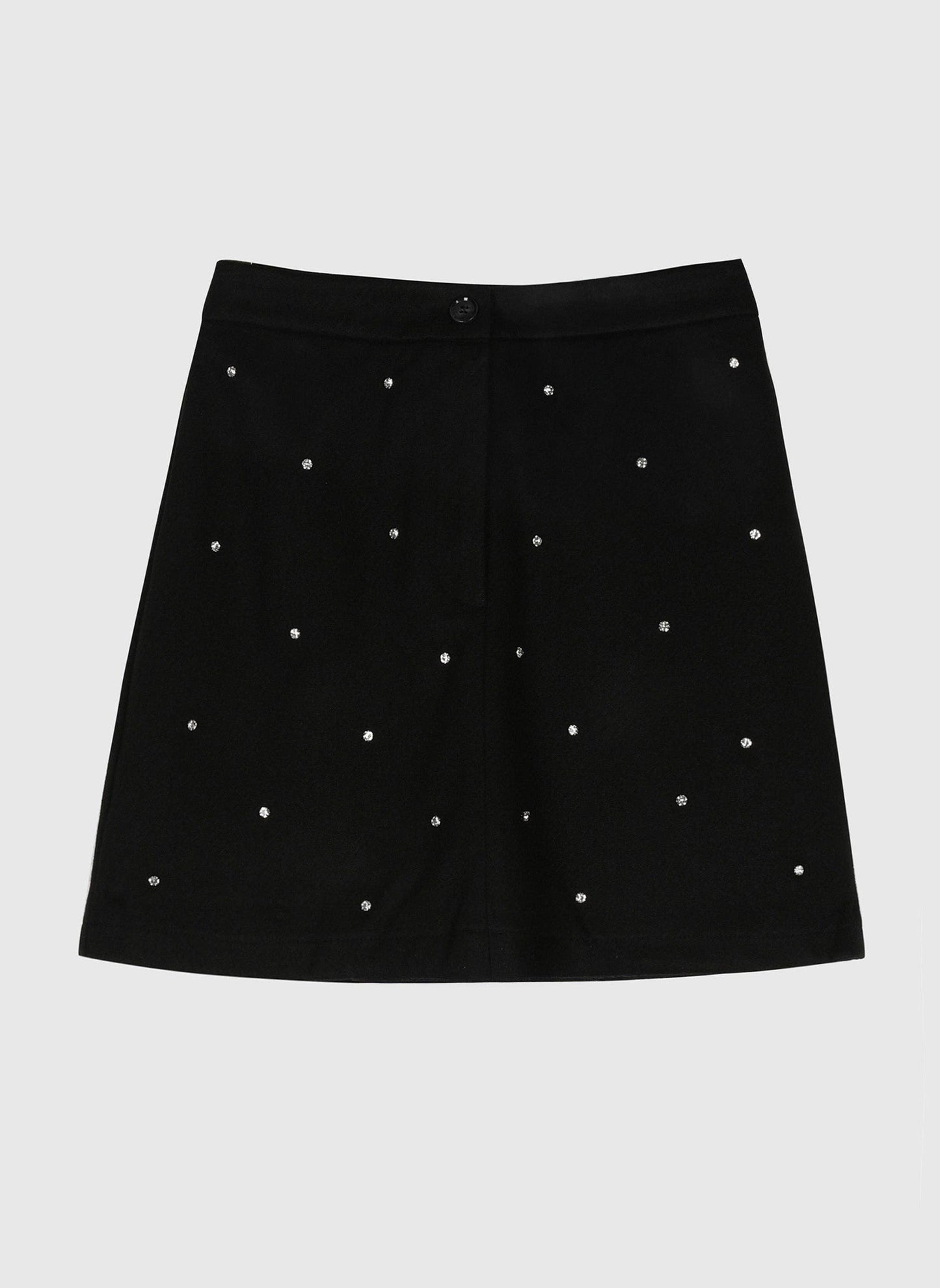 Gonna mini nera con strass