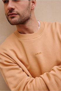 Felpa Marco girocollo color rame arancio
