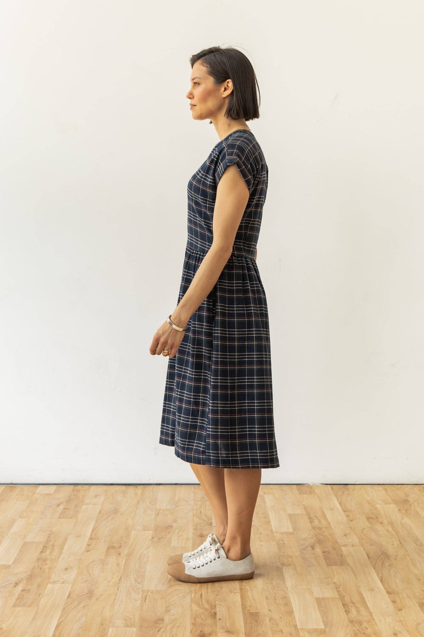 Abito midi Ira in tweed spigato crepuscolo