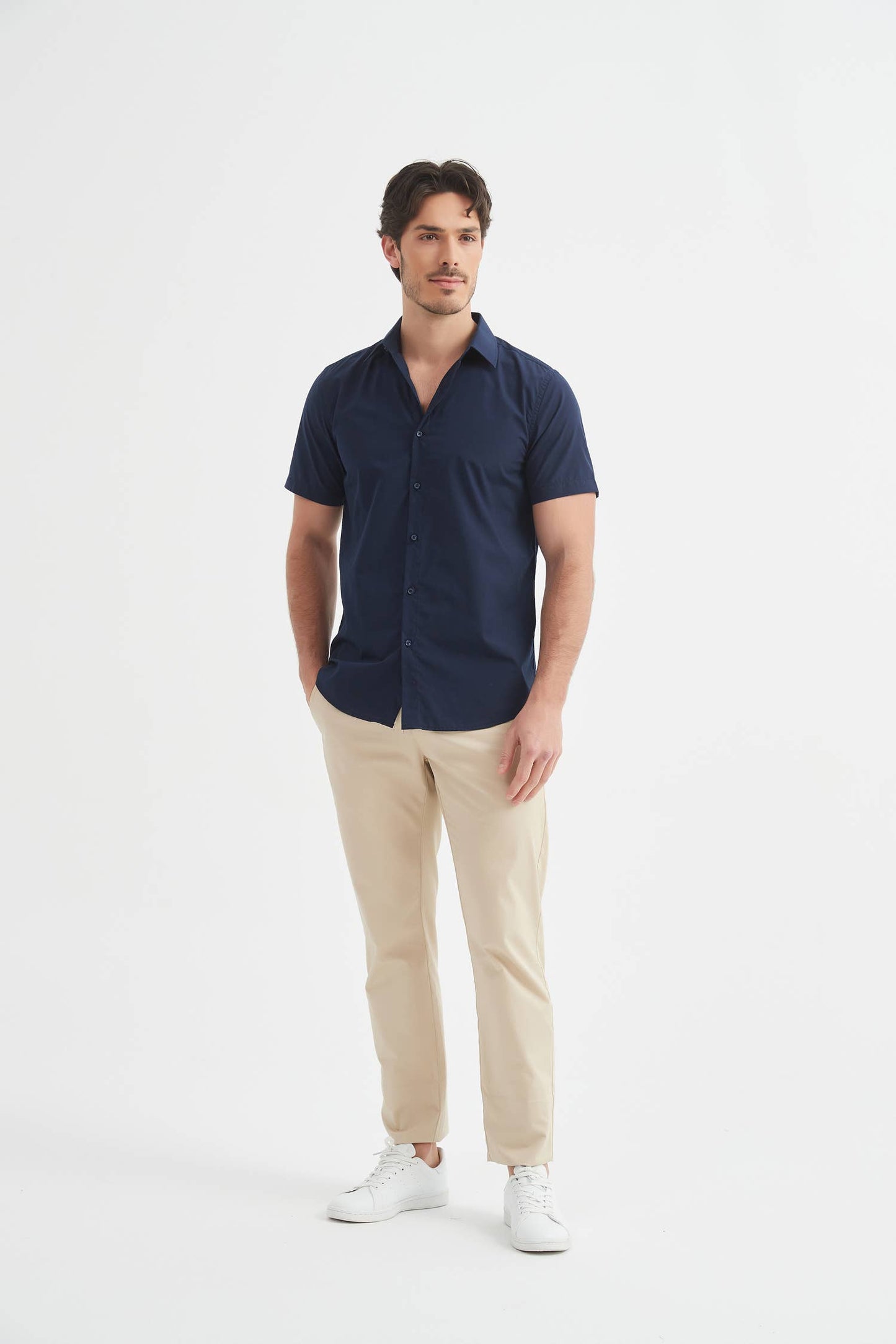 Camicia slim fit blu navy