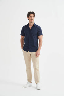 Camicia slim fit blu navy