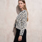 Cardigan in maglia animalier da donna
