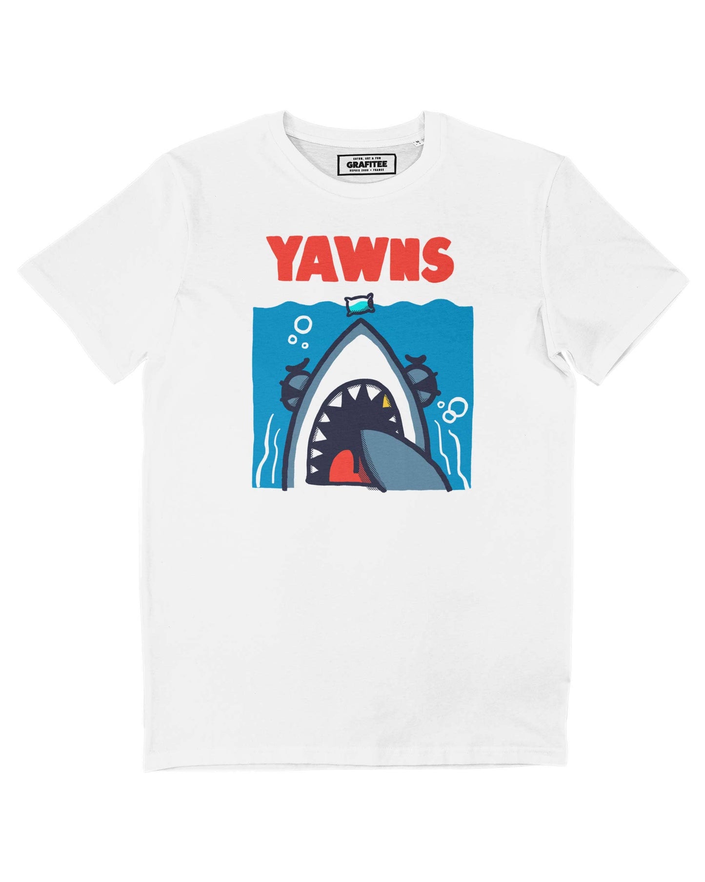 T-shirt unisex in cotone biologico con stampa Yawns